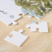 クリスマスビレッジサンタ雪だるまウォーターカラー ジグソーパズル (側面)