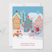 クリスマスビレッジスクエアとウッドランド動物 シーズンカード (正面)