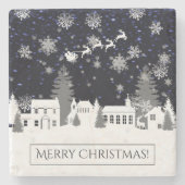 クリスマスビレッジストーンコースター ストーンコースター (正面)