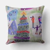 クリスマスビレッジスロー クッション (裏面)