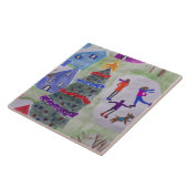 クリスマスビレッジセラミックタイル タイル (側面)