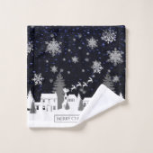 クリスマスビレッジタオルセット バスタオルセット (ウォッシュタオル)