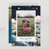 クリスマスビレッジツーフォトクリスマスカード シーズンカード (正面/裏面)