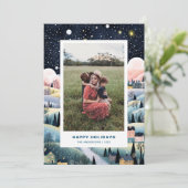 クリスマスビレッジツーフォトクリスマスカード シーズンカード (スタンド正面)