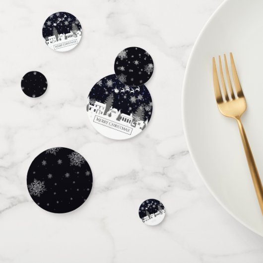 クリスマスビレッジテーブル紙吹雪 コンフェッティ (グループ)