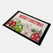 クリスマスビレッジドールマット ドアマット (アングル)