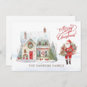 クリスマスビレッジハウスサンタ シーズンカード (正面/裏面)