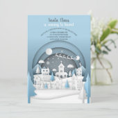 クリスマスビレッジパーティの招待状 招待状 (スタンド正面)