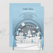 クリスマスビレッジパーティの招待状 招待状 (正面/裏面)