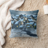 クリスマスビレッジピロー(北星雪あり) クッション (ブランケット)