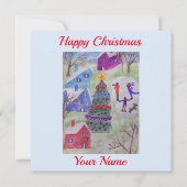 クリスマスビレッジフラットカード カード (正面)