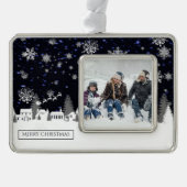 クリスマスビレッジフレームオーナメント シルバープレートフレームオーナメント (正面)