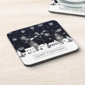 クリスマスビレッジプラスチックコースター コースター (左側)