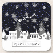 クリスマスビレッジプラスチックコースター コースター (正面)