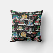 クリスマスビレッジプリントホリディピロー クッション (裏面)