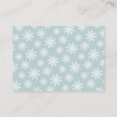 クリスマスビレッジベビーシャワーおむつラッフルチケット エンクロージャーカード (裏面)