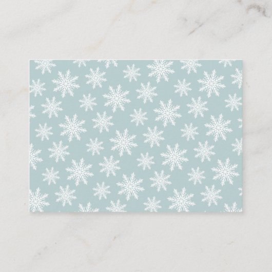 クリスマスビレッジベビーシャワーブズベビー エンクロージャーカード (裏面)