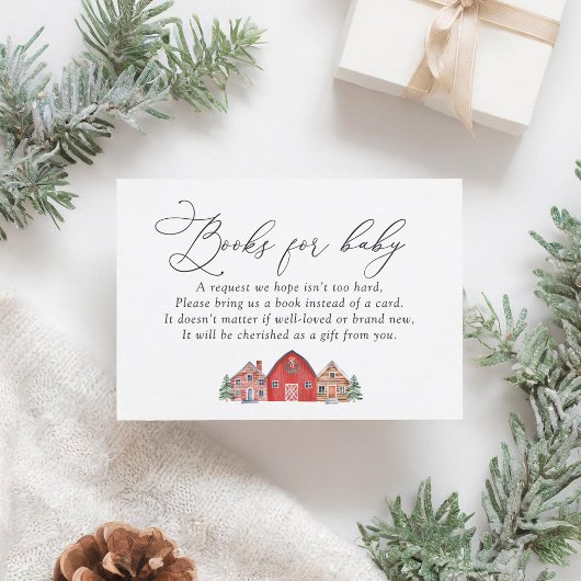 クリスマスビレッジベビーシャワーブズベビー エンクロージャーカード