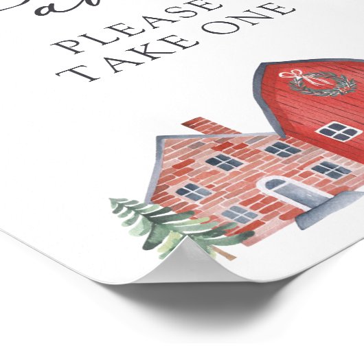 クリスマスビレッジベビーシャワー親善署名 ポスター (角)