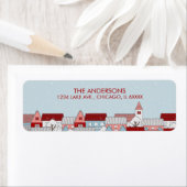 クリスマスビレッジホリデイ差出人住所ラベル ラベル (インサイチュ)