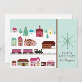 クリスマスビレッジホリデーカード シーズンカード (正面/裏面)