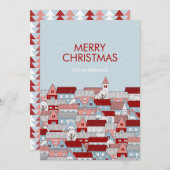 クリスマスビレッジホリデーカード シーズンカード (正面/裏面)