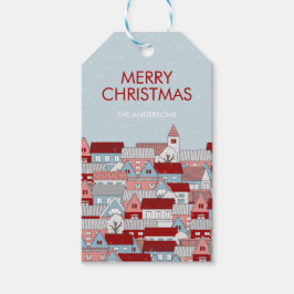 クリスマスビレッジホリデーギフトラベル ギフトタグ