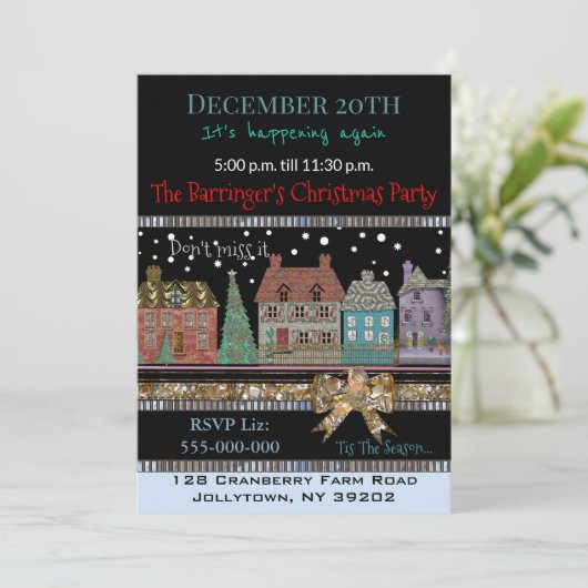 クリスマスビレッジホリデークリスマスパーティー 招待状 (スタンド正面)