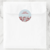 クリスマスビレッジホリデーステッカー ラウンドシール (バッグ)
