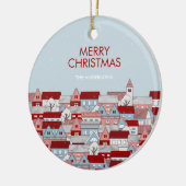 クリスマスビレッジホリデーセラミックスオーナメント セラミックオーナメント (左)