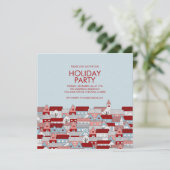 クリスマスビレッジホリデーパーティー招待状 招待状 (スタンド正面)