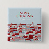 クリスマスビレッジホリデーピンバックボタン 缶バッジ (正面)