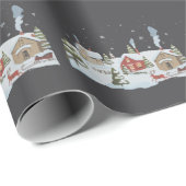 クリスマスビレッジホリデーファームホリデイヴィンテージ ラッピングペーパー (ロールコーナー)