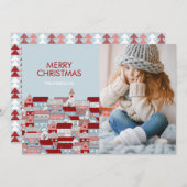 クリスマスビレッジホリデーフォトカード シーズンカード (正面/裏面)