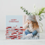 クリスマスビレッジホリデーフォトカード シーズンカード (スタンド正面)