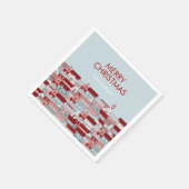 クリスマスビレッジホリデーペーパーナプキン スタンダードカクテルナプキン (角)