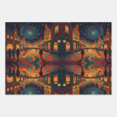 クリスマスビレッジヨーロッパ ラッピングペーパーシート (正面)