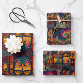 クリスマスビレッジヨーロッパ ラッピングペーパーシート