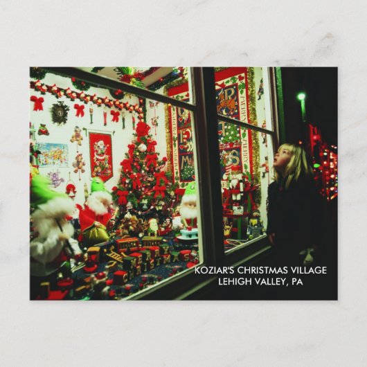 クリスマスビレッジリーハイバレー， PA シーズンポストカード (正面)