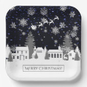 クリスマスビレッジ紙プレート ペーパープレート (正面)