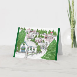 クリスマスビレッジ2グリーティングカード サンキューカード