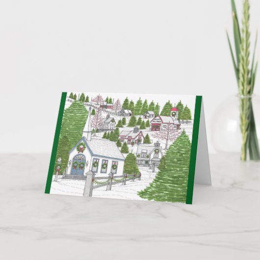 クリスマスビレッジ2グリーティングカード サンキューカード (正面)