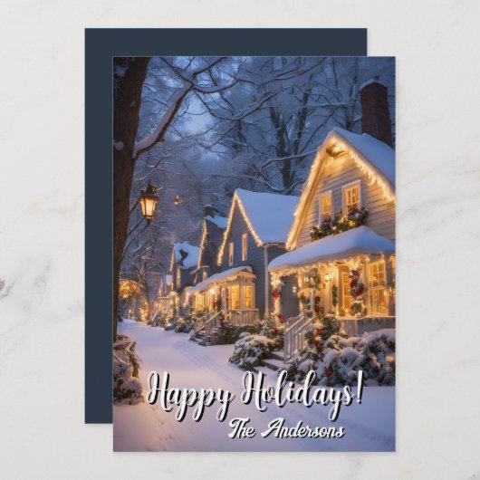 クリスマスビレッジ4, ホリデーシーズンおめでとう, クリスマスカード 招待状 (正面/裏面)