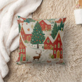 クリスマスビレッジ クッション (ブランケット)