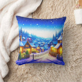 クリスマスビレッジ クッション (ブランケット)