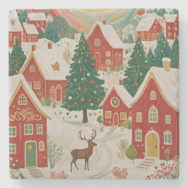 クリスマスビレッジ ストーンコースター