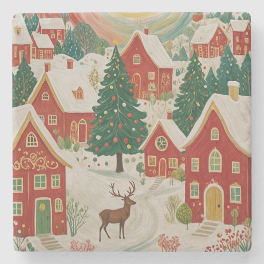 クリスマスビレッジ ストーンコースター (正面)