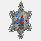 クリスマスビレッジ スノーフレークピューターオーナメント (左)