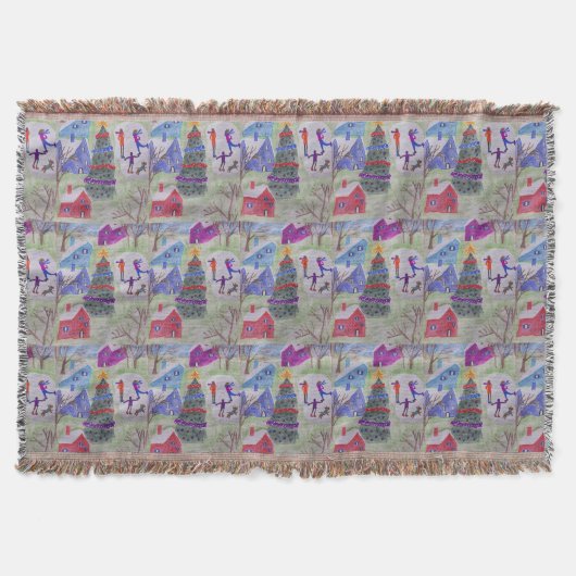 クリスマスビレッジ スローブランケット (正面)