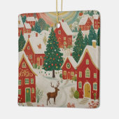 クリスマスビレッジ セラミックオーナメント (左)